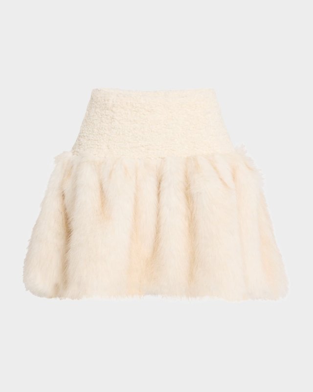 Lita Faux Fur Mini Skirt